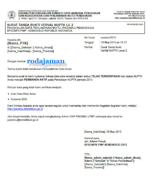 SDN 3 PAYUNGSARI: Contoh Formulir A01/A02/A03/A04, Surat Aktivasi Akun ...